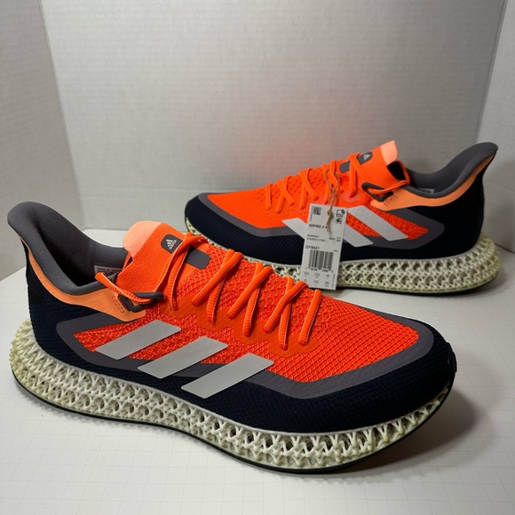 adidas Other - New Adidas 4DFWD 2 Men's 13 White Gray Orange Knit Run Train Athletic 4D Shoes